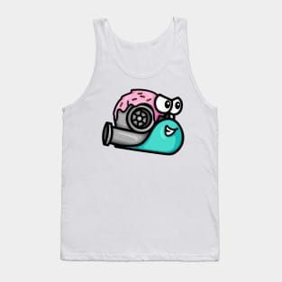 Turbo Snail - Blue and Pink Donut Tank Top